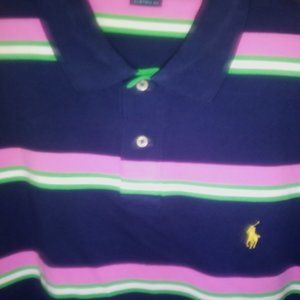 Polo RALPH LAUREN Classic, custom fit, MIDNIGHT BLUE with PINK, GREEN...